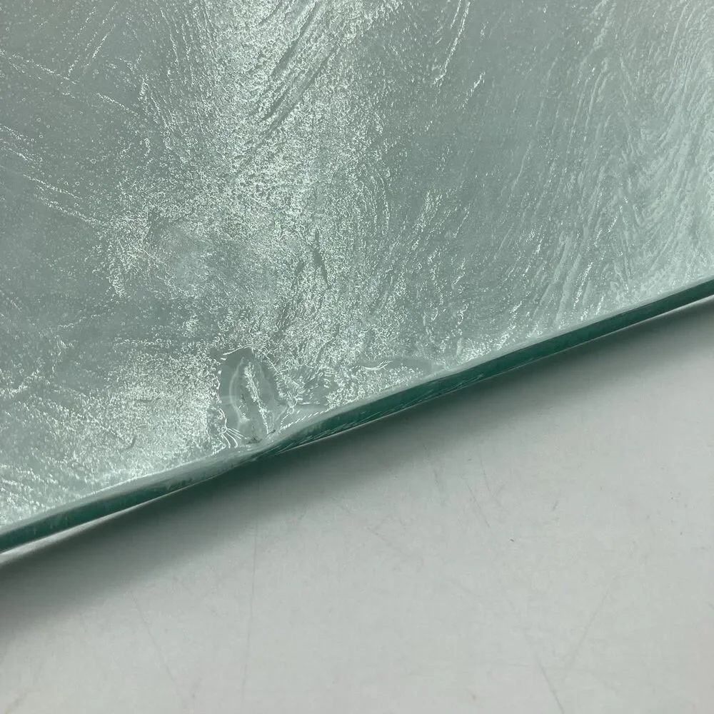 Vintage Annieglass Slab Platter Tray Modernist Art Glass Signed Green 8” Square
